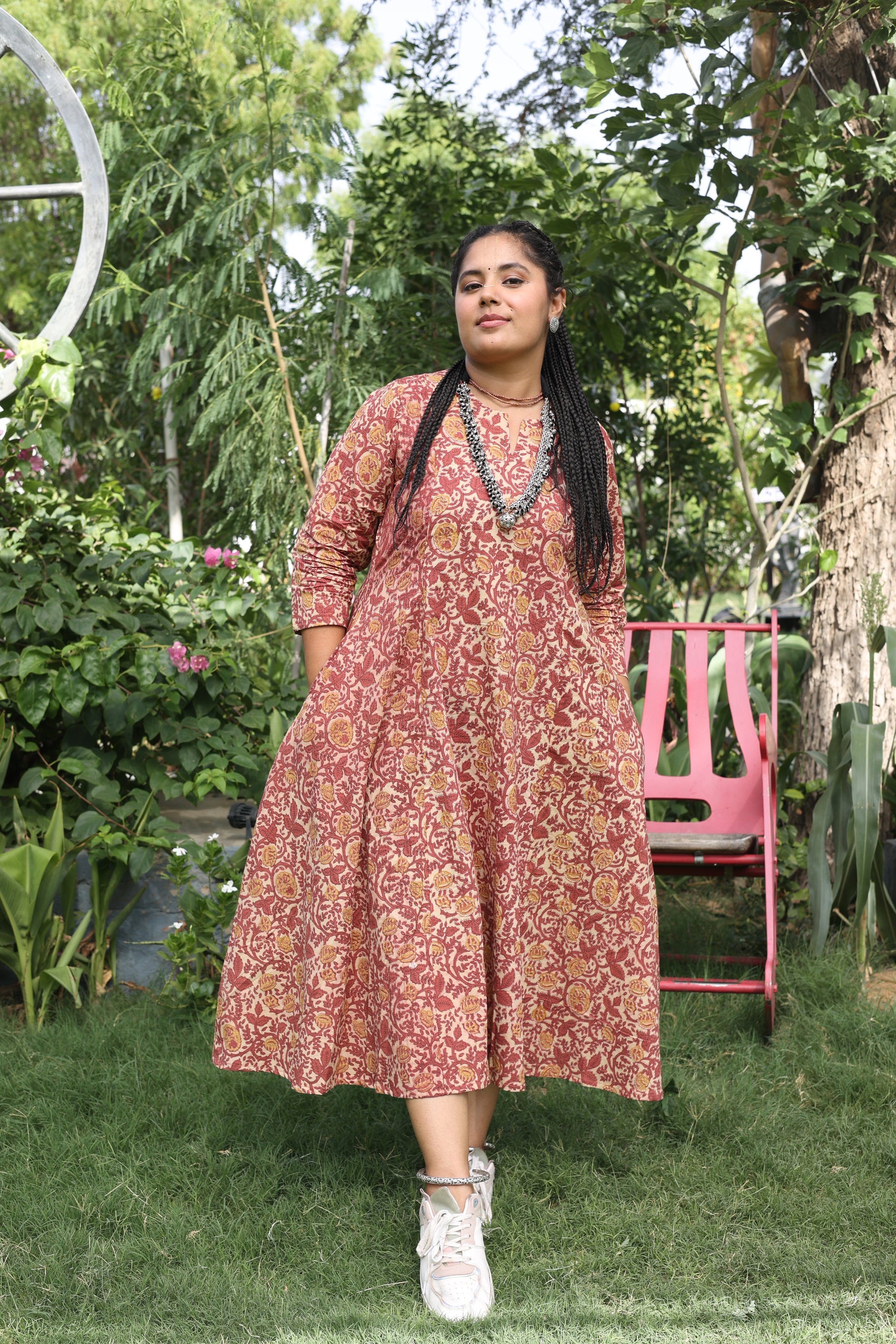 ajrakh cotton dress Inaayat Ajrakh Dress XS