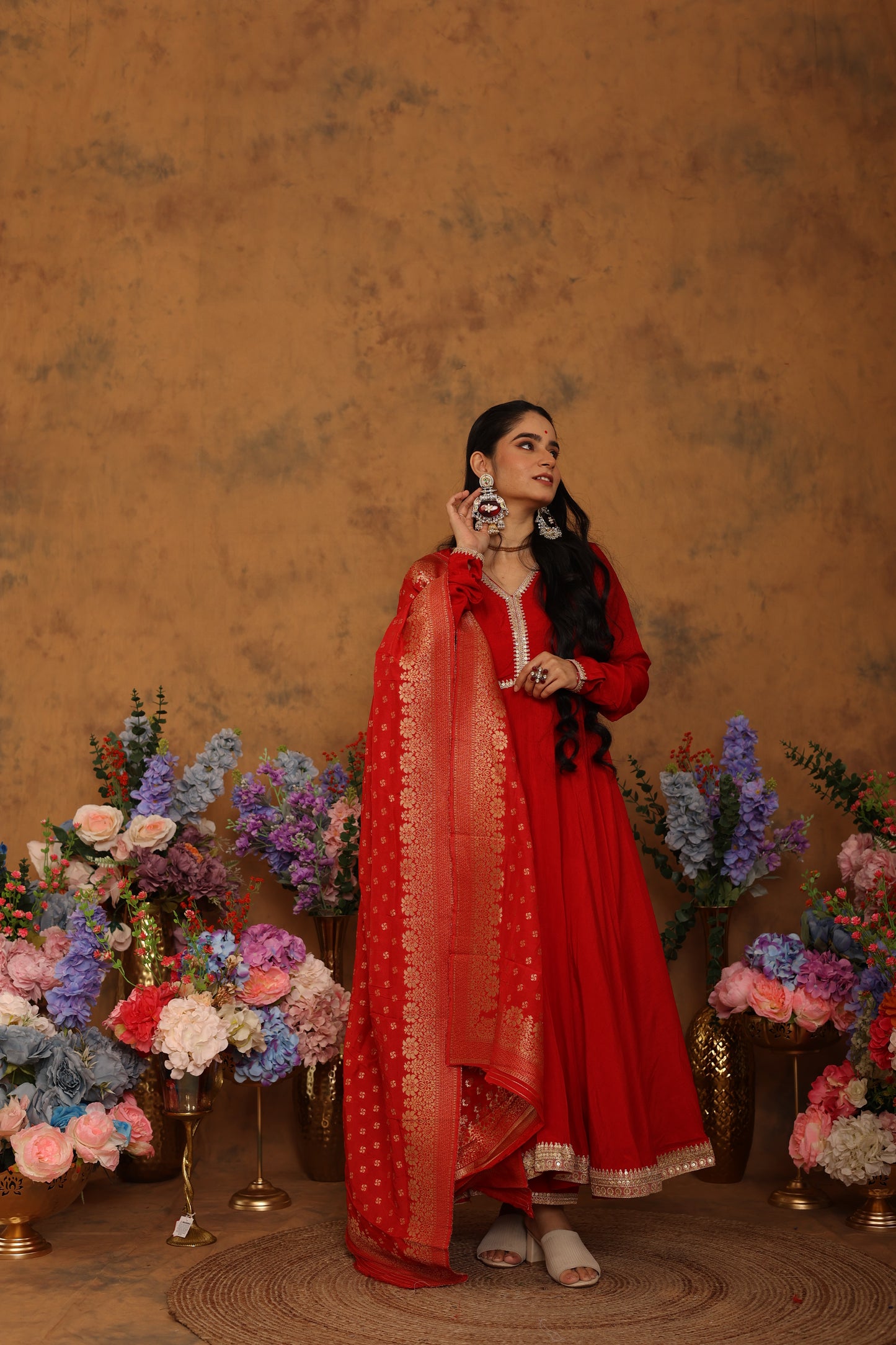 Raabta Red Anarkali Set