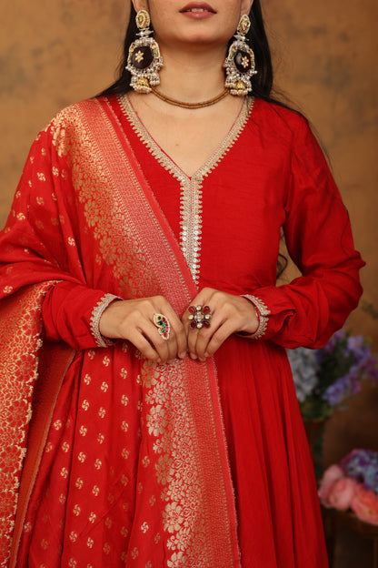 Raabta Red Anarkali Set