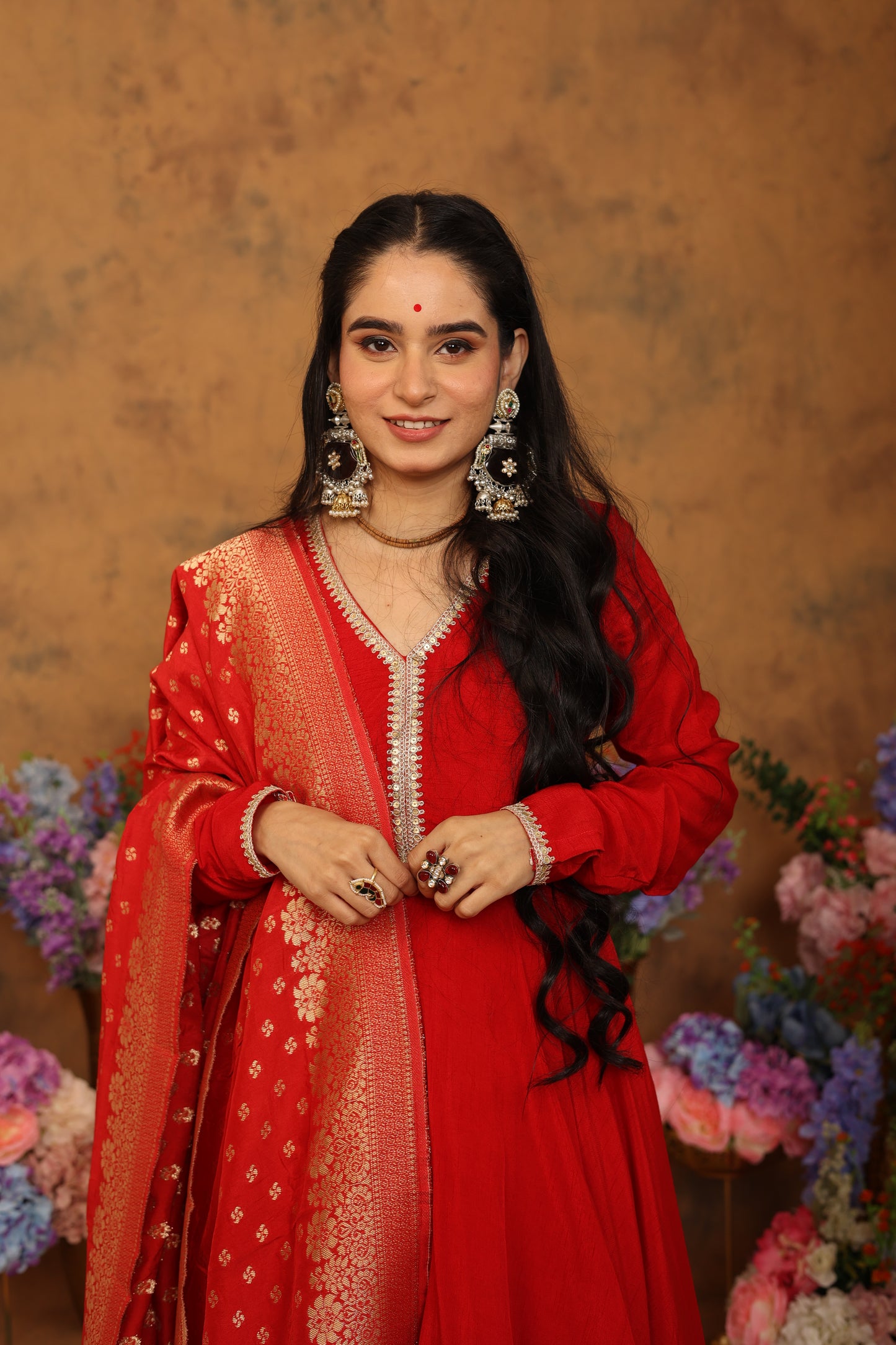 Raabta Red Anarkali Set