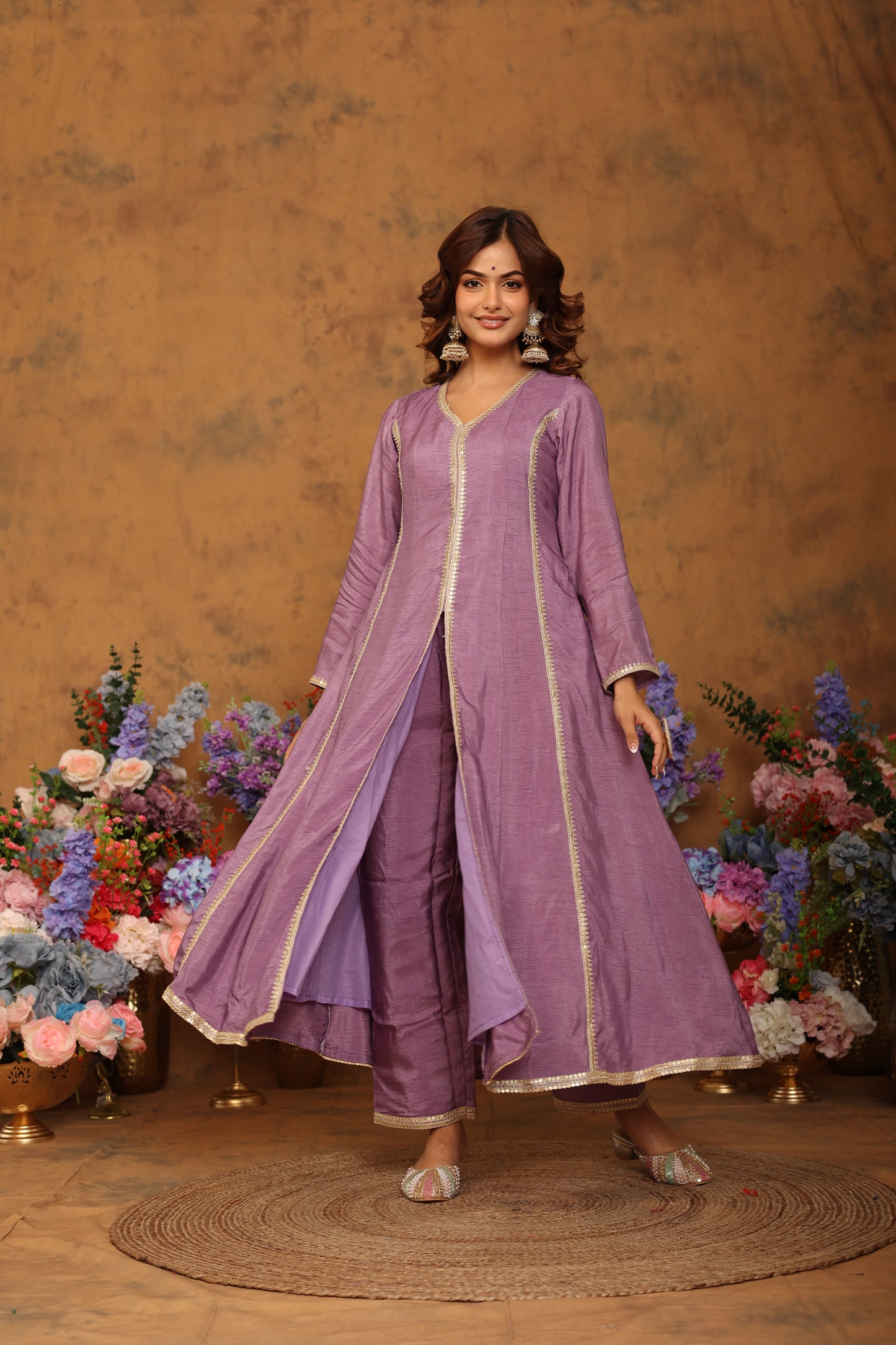 Manjari Purple Anarkali Set