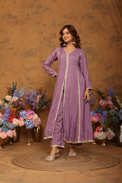 Manjari Purple Anarkali Set