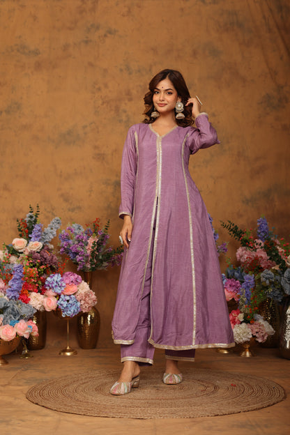 Manjari Purple Anarkali Set