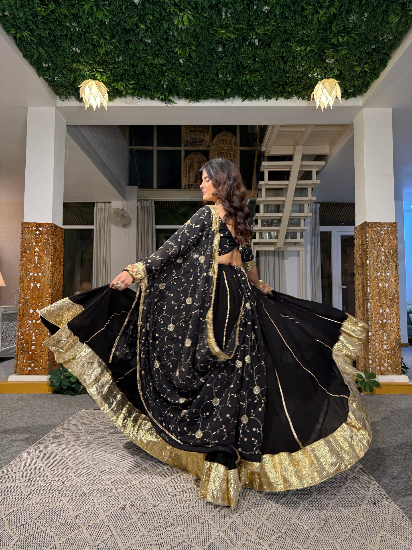 Neerja Black Lehenga
