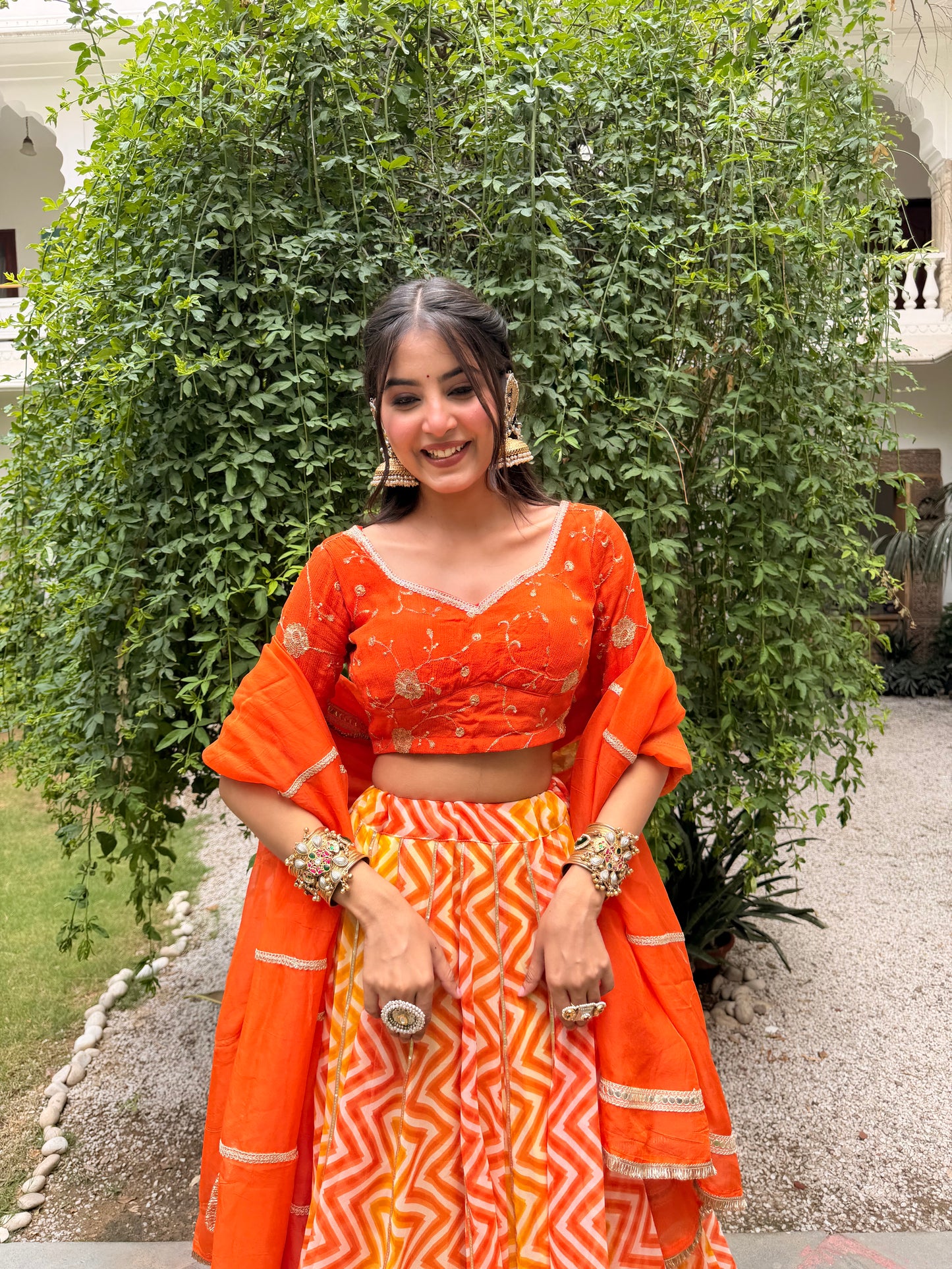 Diksha Zigzag Leheriya Lehenga