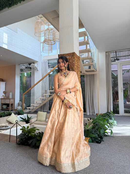 Prajakta Peach Lehenga