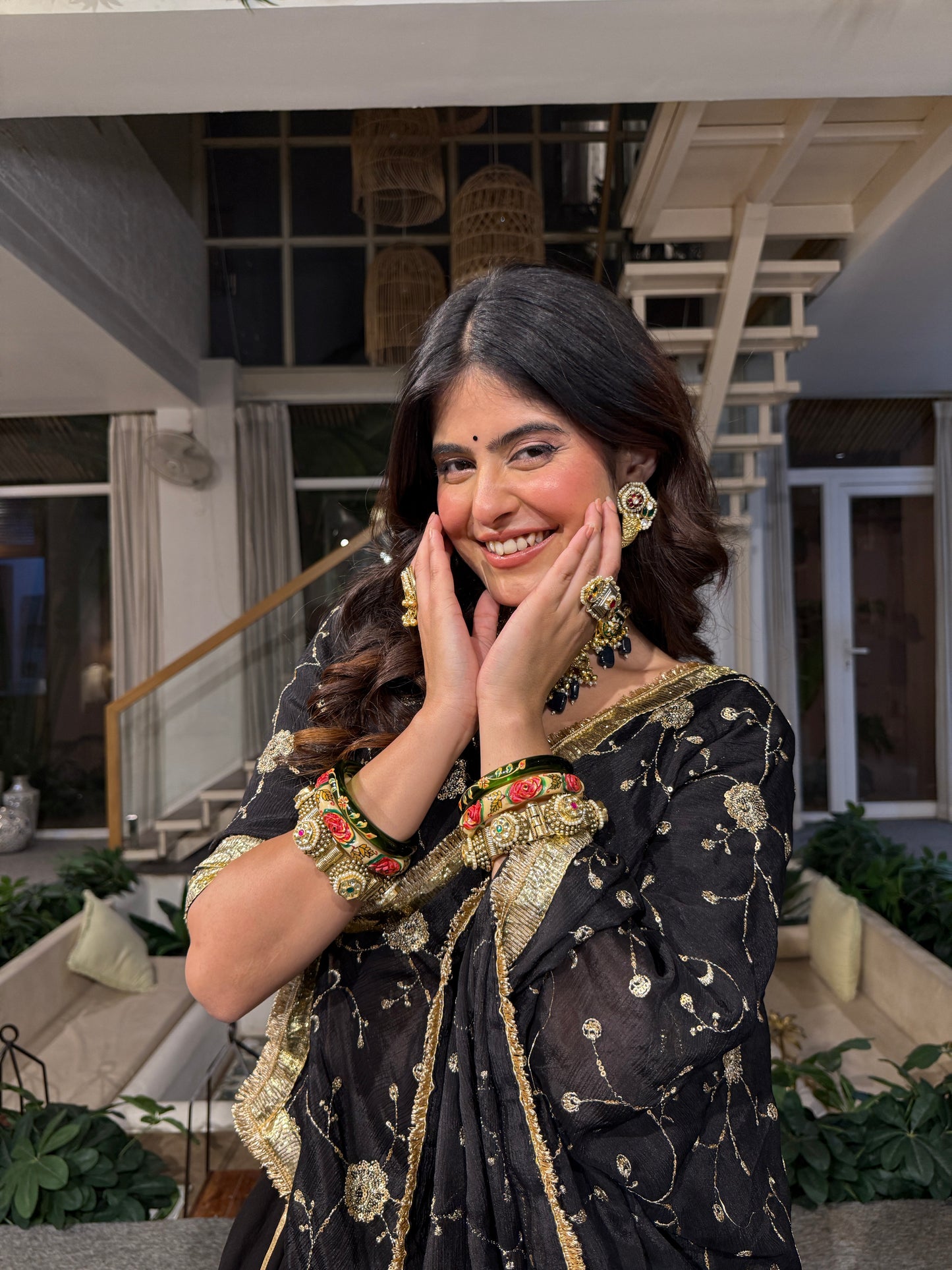 Neerja Black Lehenga