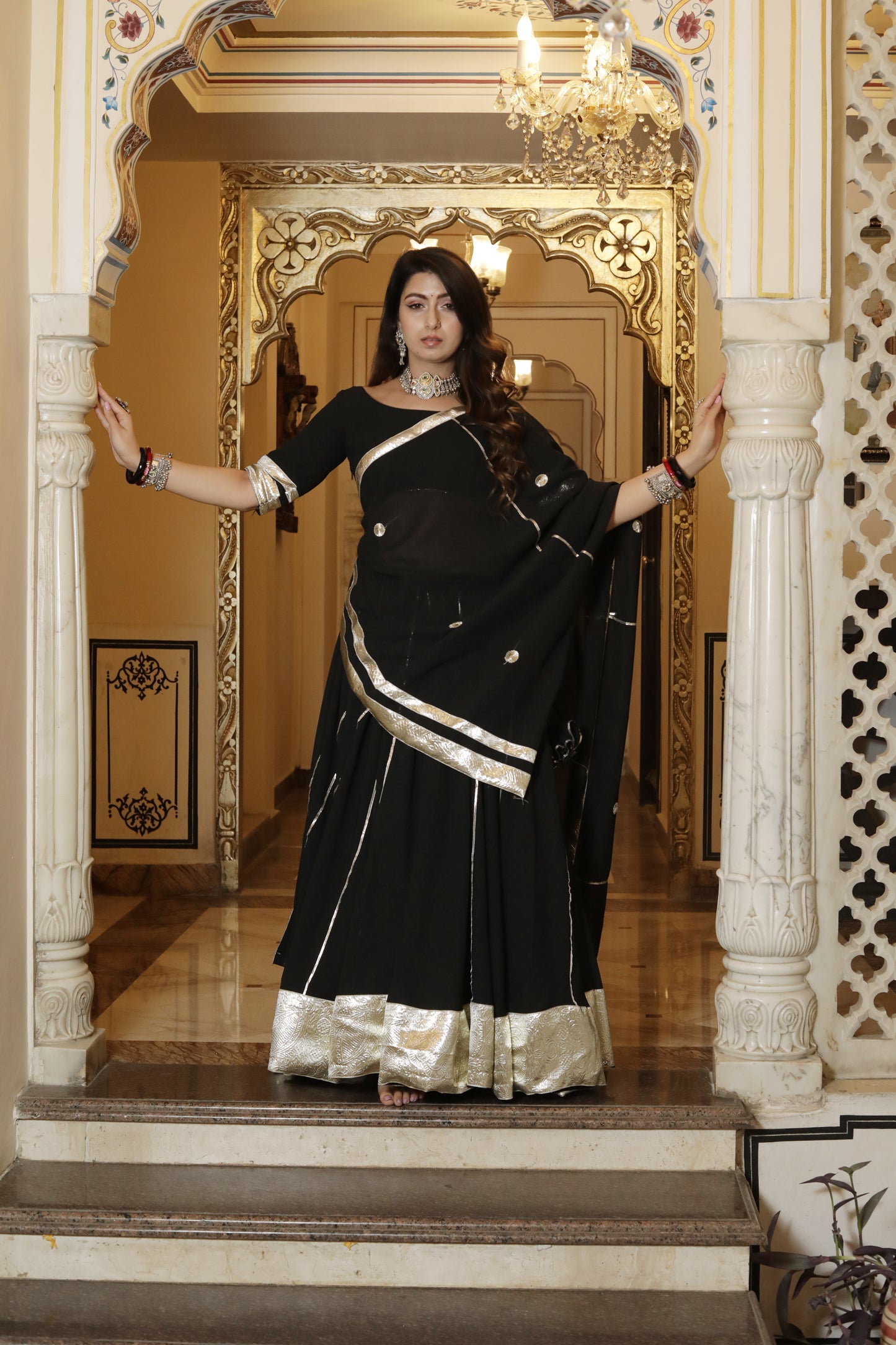 Maithili Black Lehenga