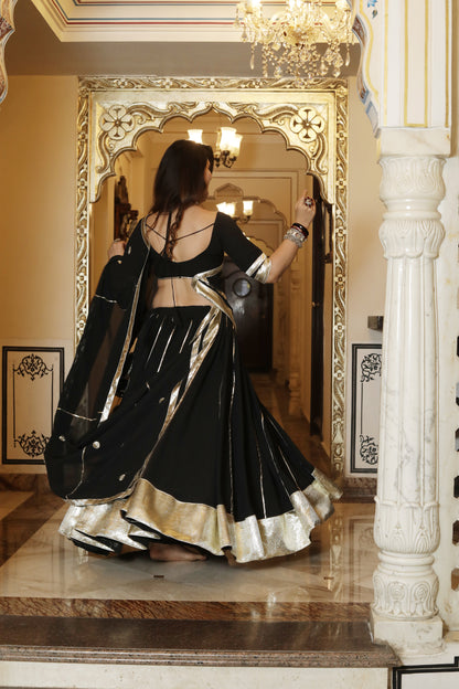 Maithili Black Lehenga