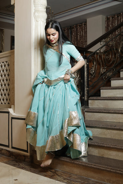 Maithili Skyblue Lehenga