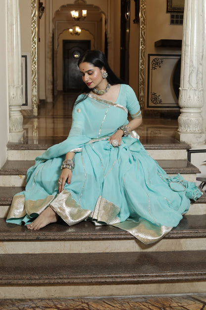 Maithili Skyblue Lehenga