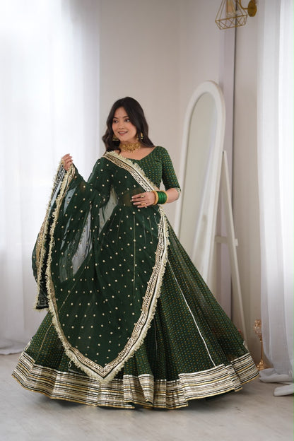 Niti Green Bandhani Lehenga