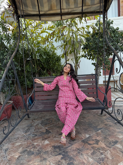 Blush Cotton Farshi Set