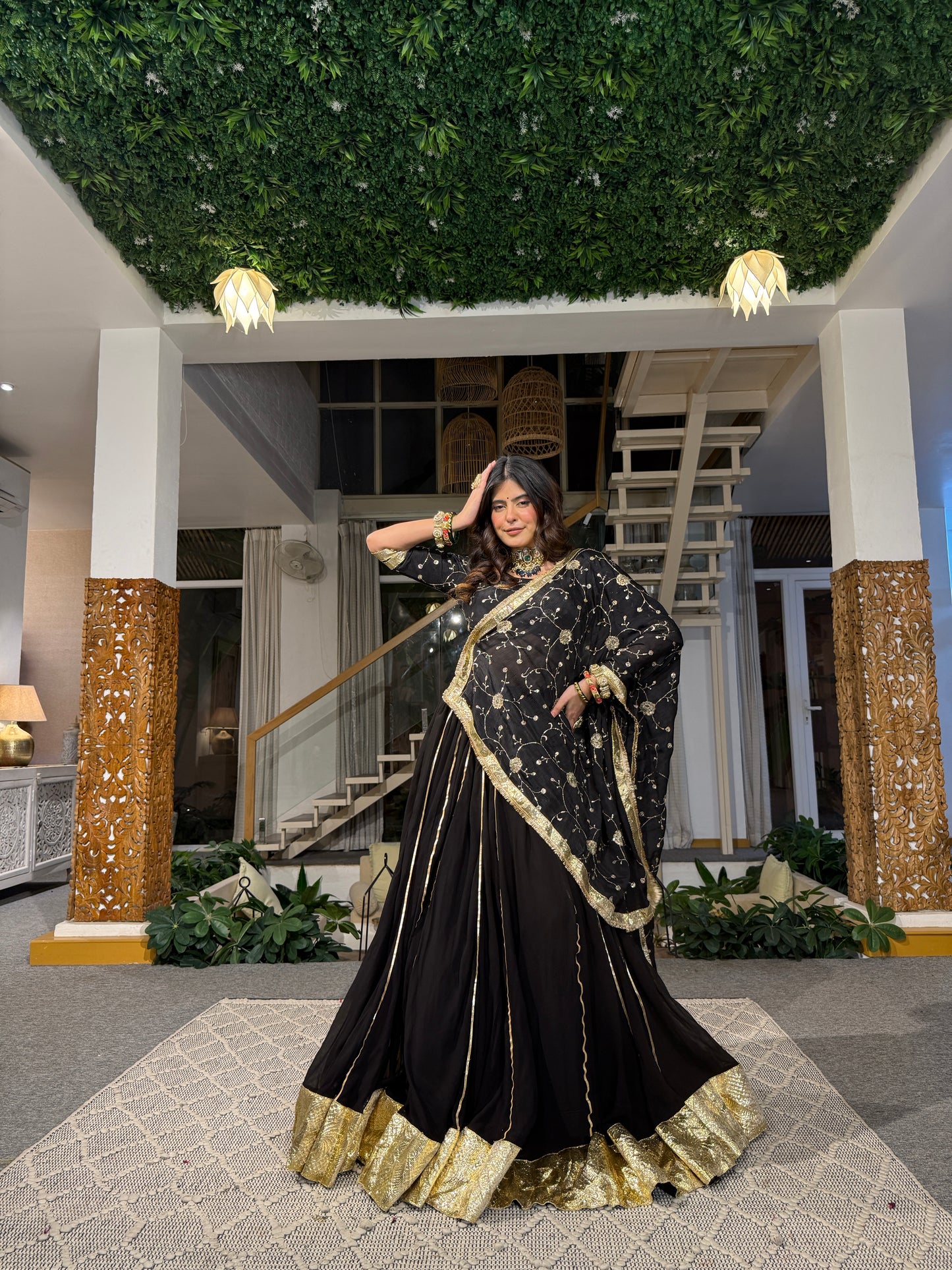 Neerja Black Lehenga