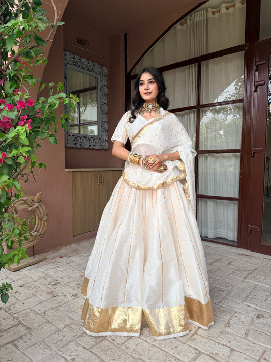 Atharvaa Ivory Lehenga