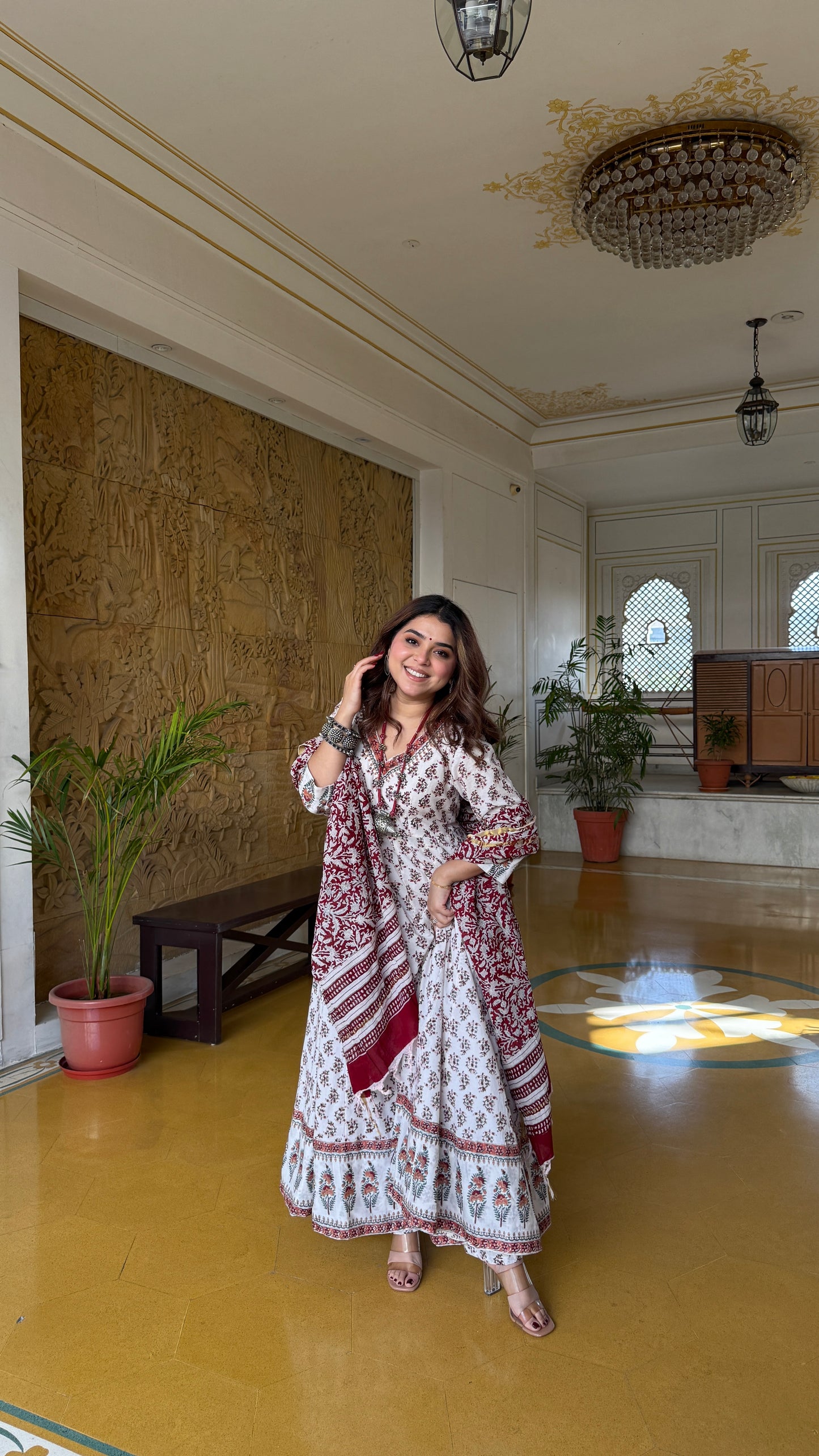 Namsvi Handblock Anarkali Set