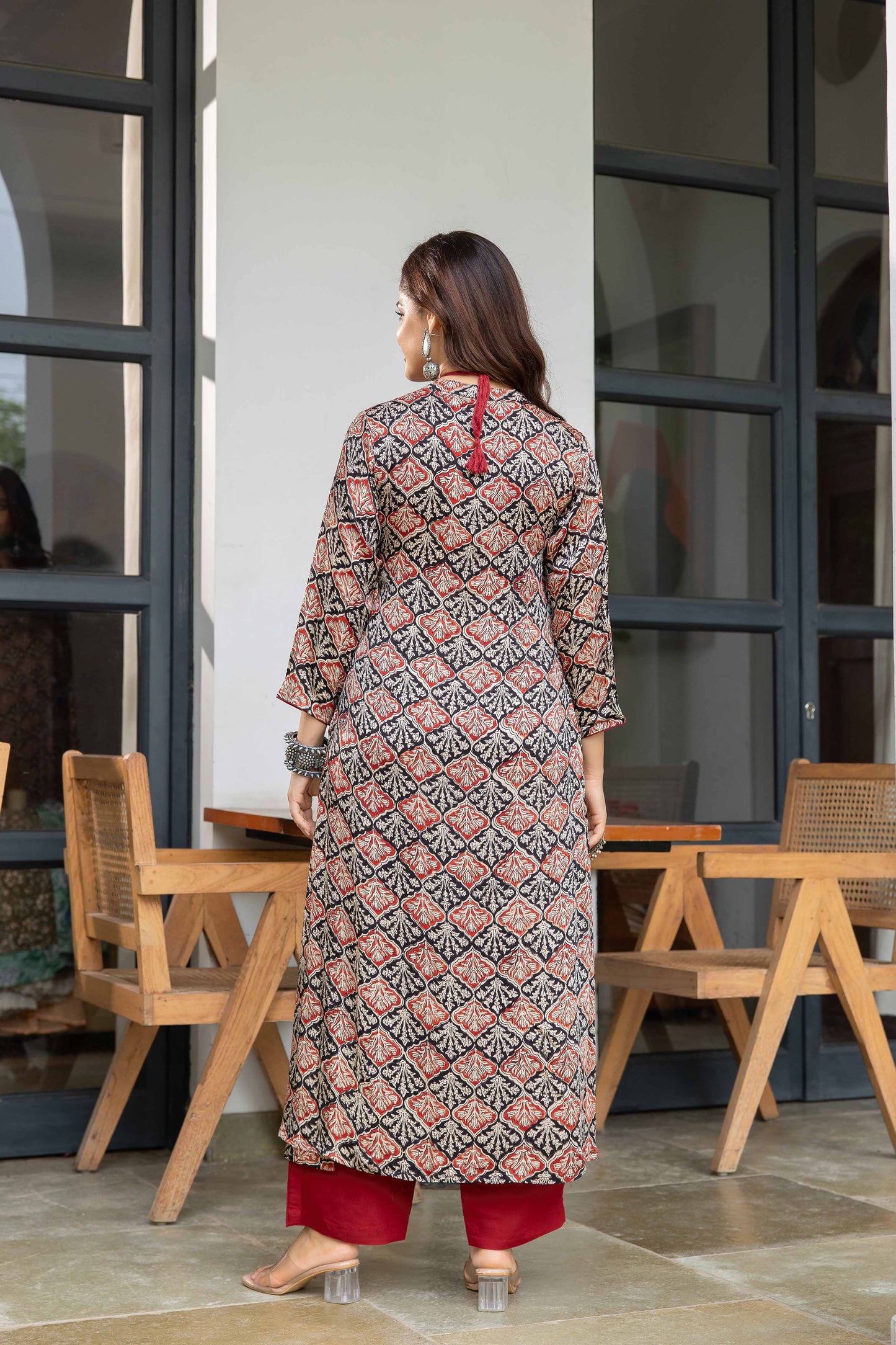 Aniza Modal Silk Angrakha Set
