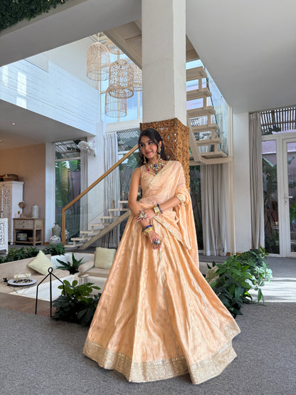 Prajakta Peach Lehenga