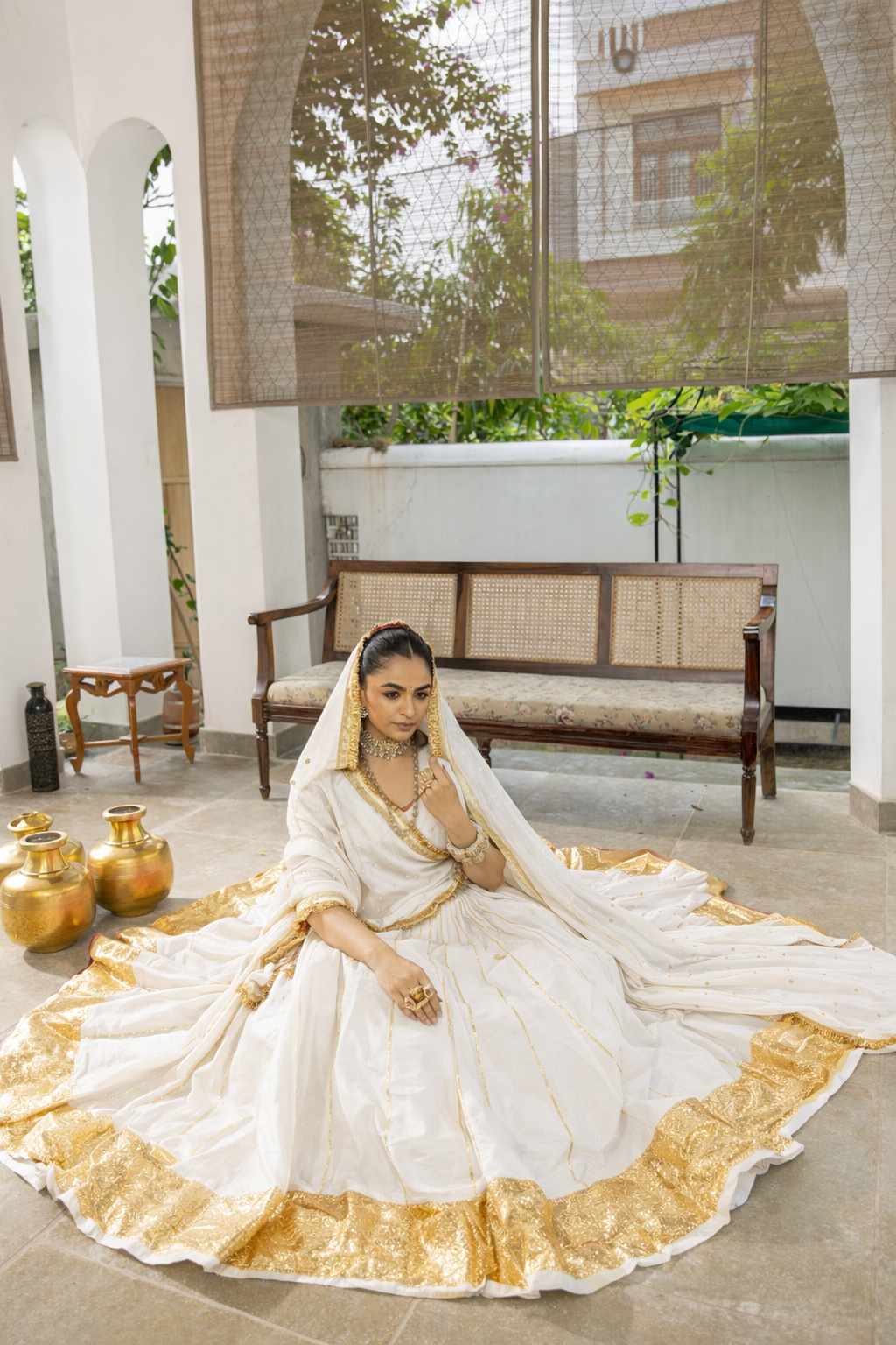 Atharvaa Ivory Lehenga