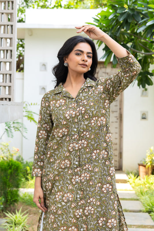 Riyah Ajrakh Kurta Set