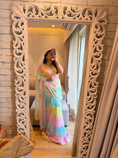 Khushi Samudari Leheriya Saree