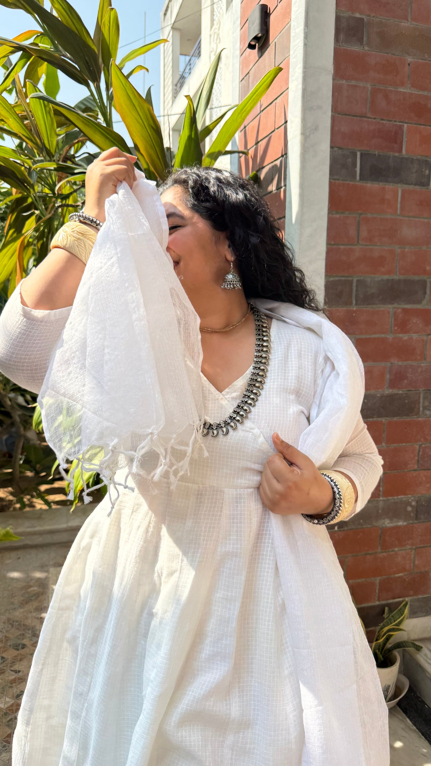 Pakhi White Angrakha Anarkali Set