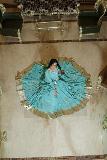 Maithili Skyblue Lehenga