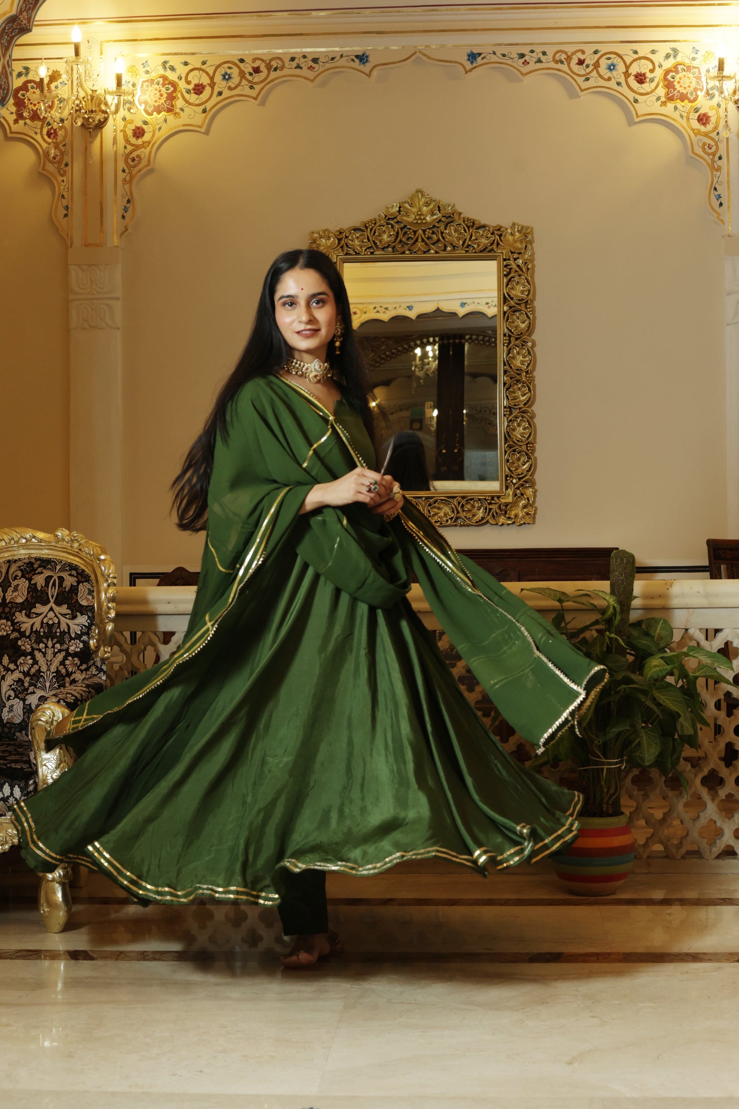 Adrija Silk Anarkali Set