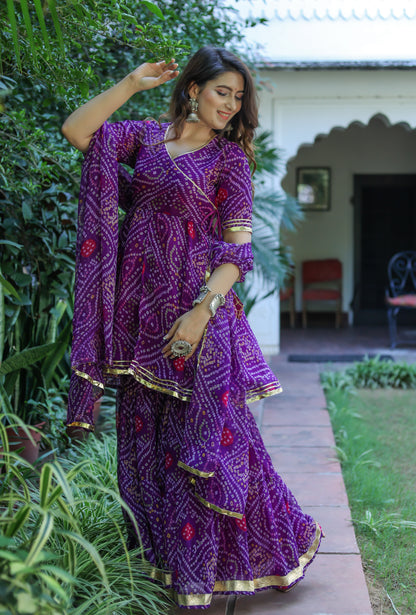 Keshvi Purple Sharara Set