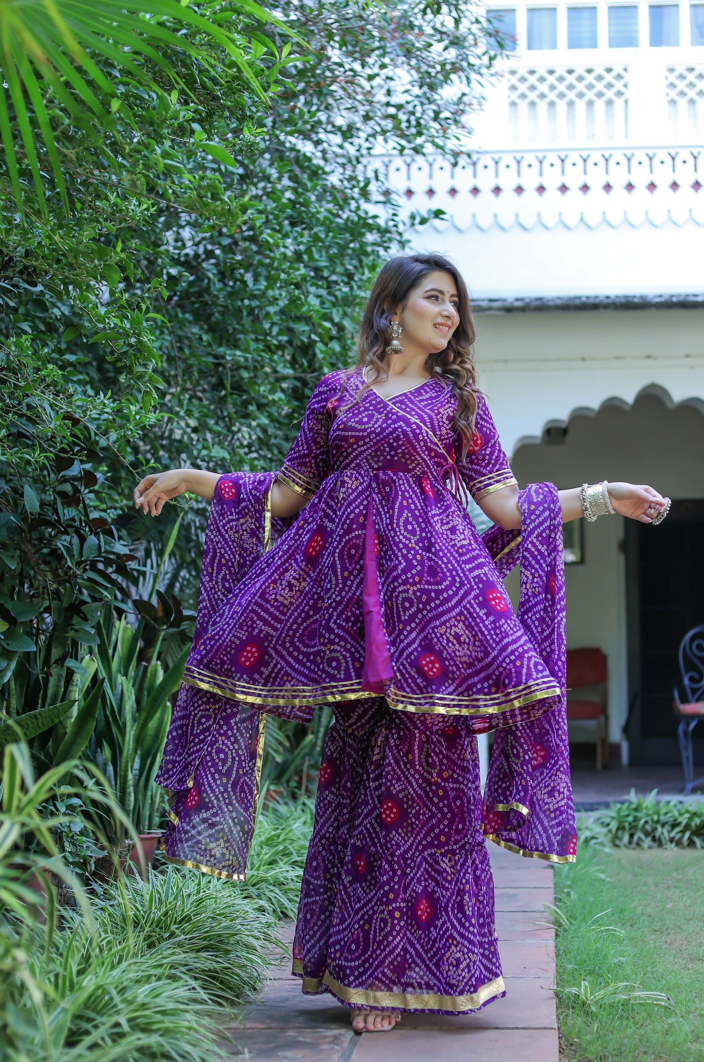 Keshvi Purple Sharara Set