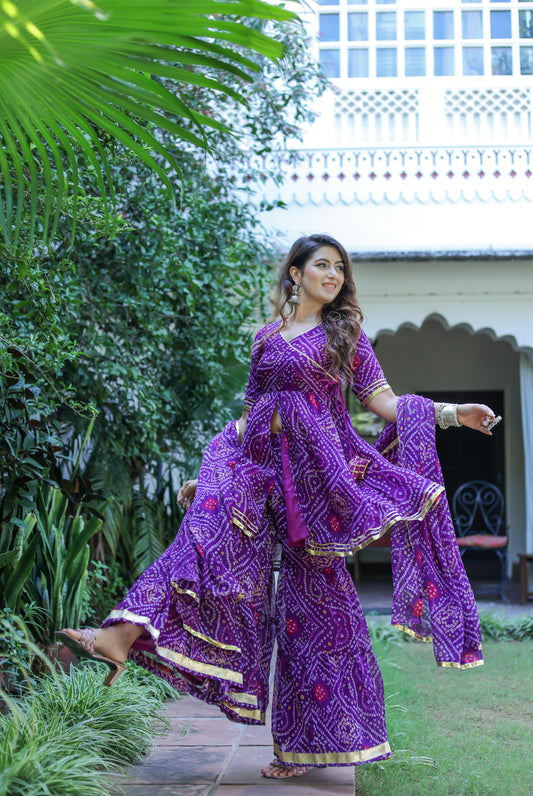 Keshvi Purple Sharara Set