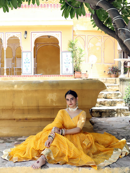 Haldi Mothda Lehenga