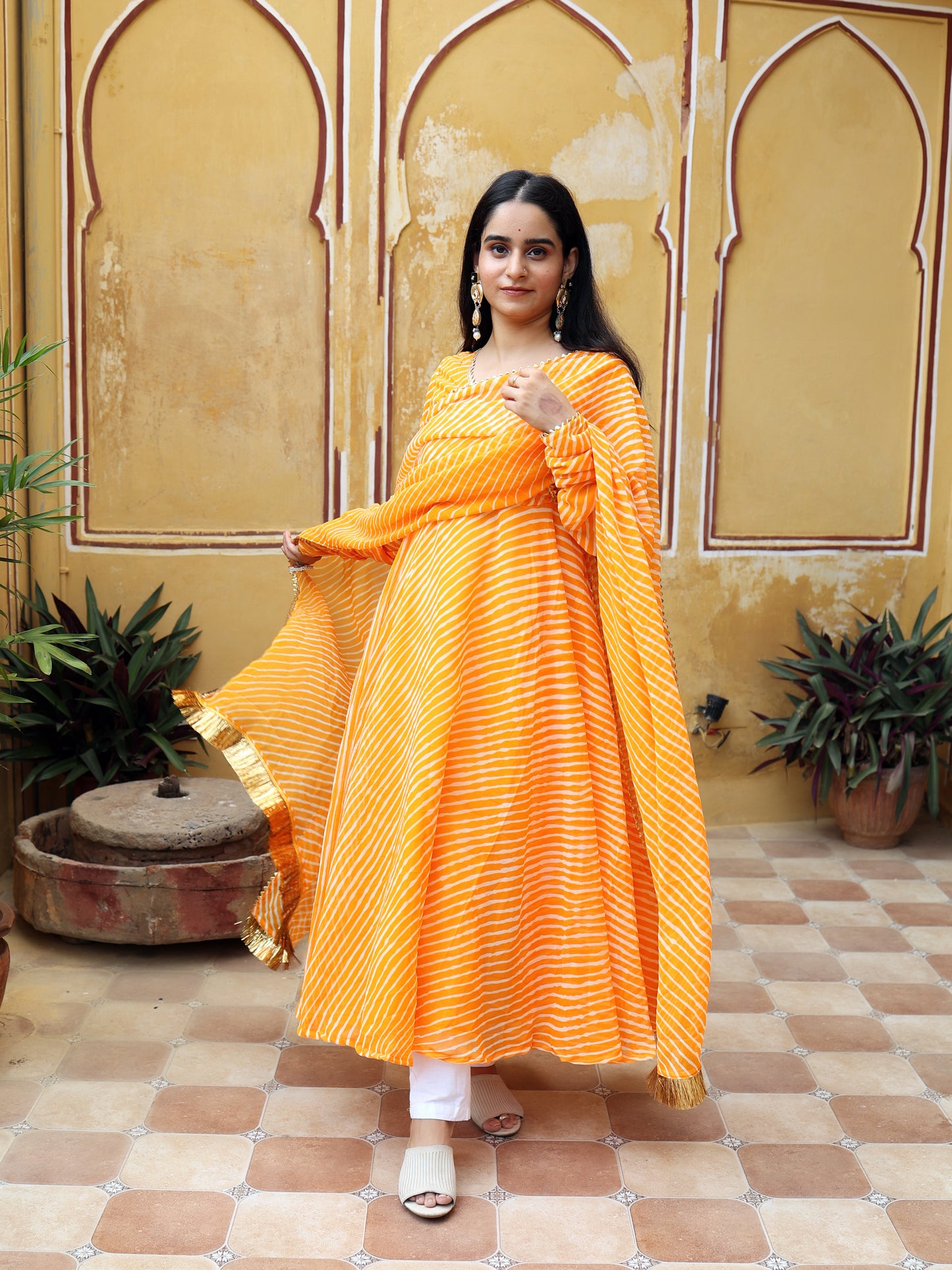 Kesariya Anarkali Set