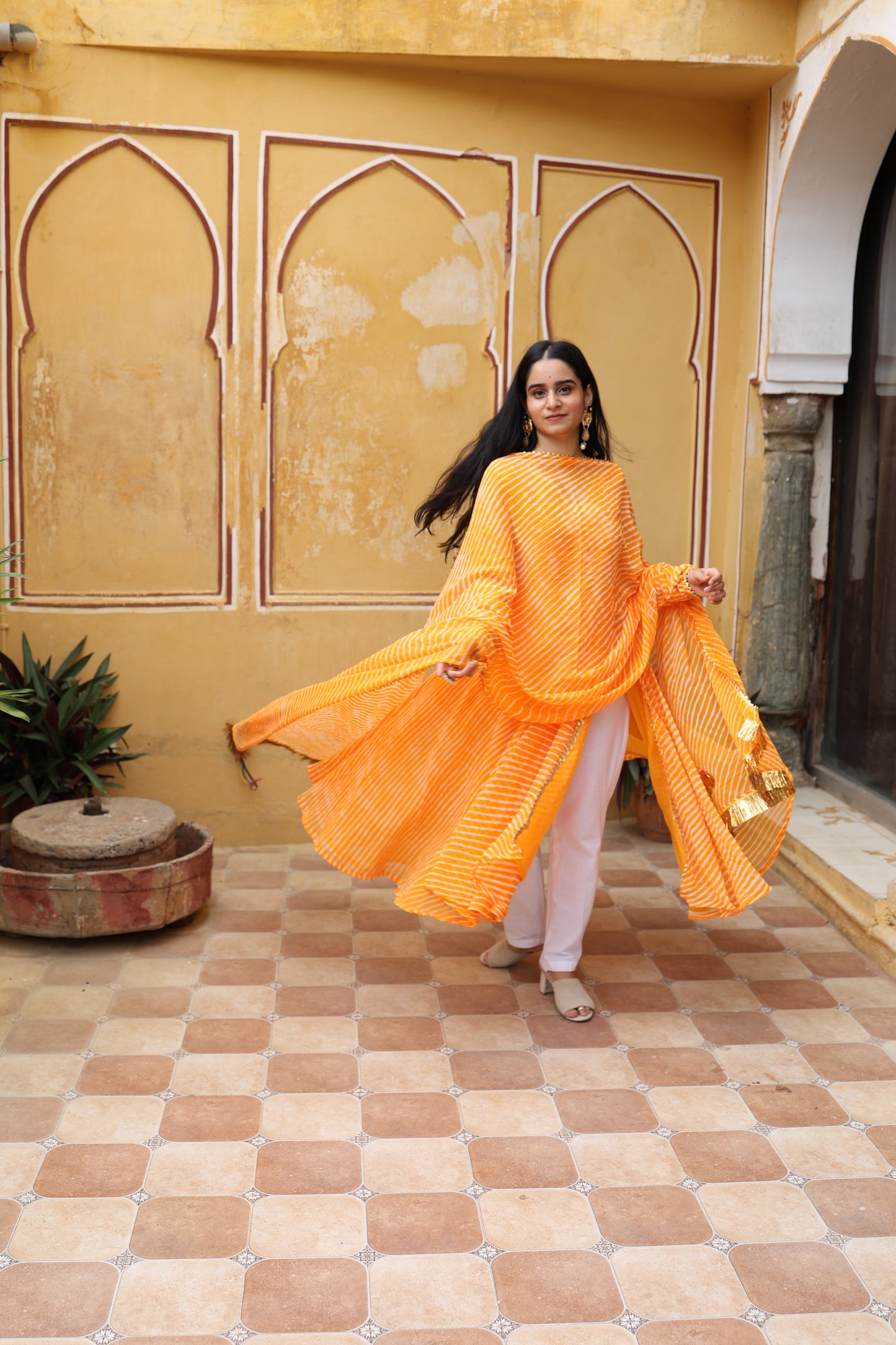 Kesariya Anarkali Set