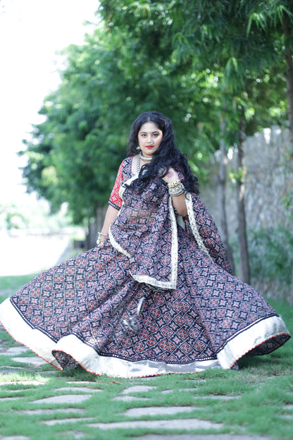 Varshini Black Patola Lehenga