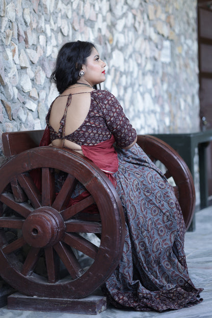 Krishnavi Handblock Lehenga