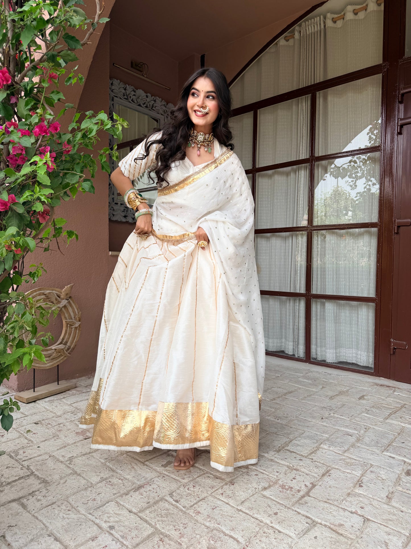 Atharvaa Ivory Lehenga