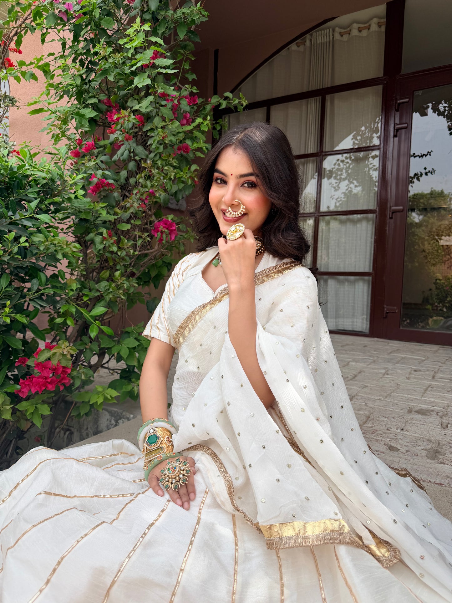 Atharvaa Ivory Lehenga