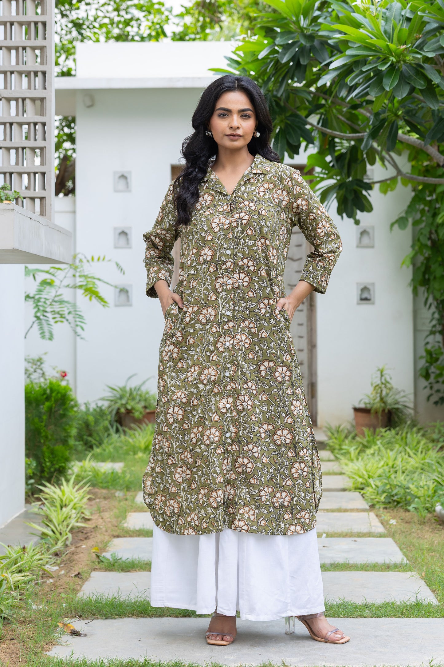 Riyah Ajrakh Kurta Set