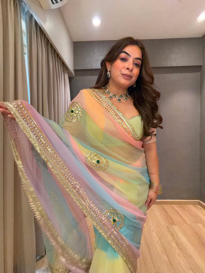 Khushi Samudari Leheriya Saree