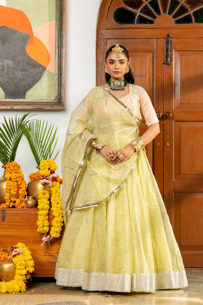 Kaashi Green Lehenga Set