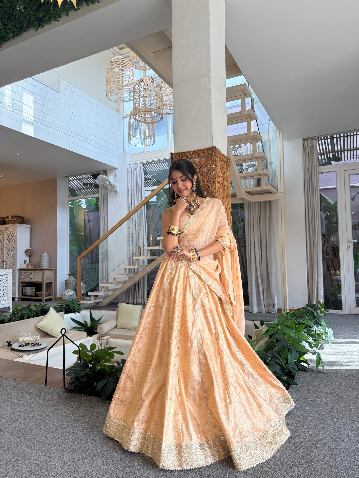 Prajakta Peach Lehenga