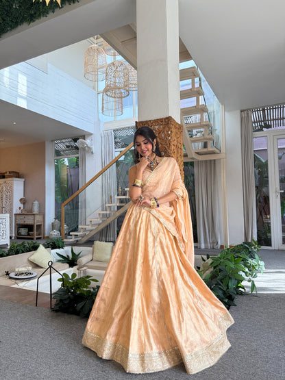 Prajakta Peach Lehenga