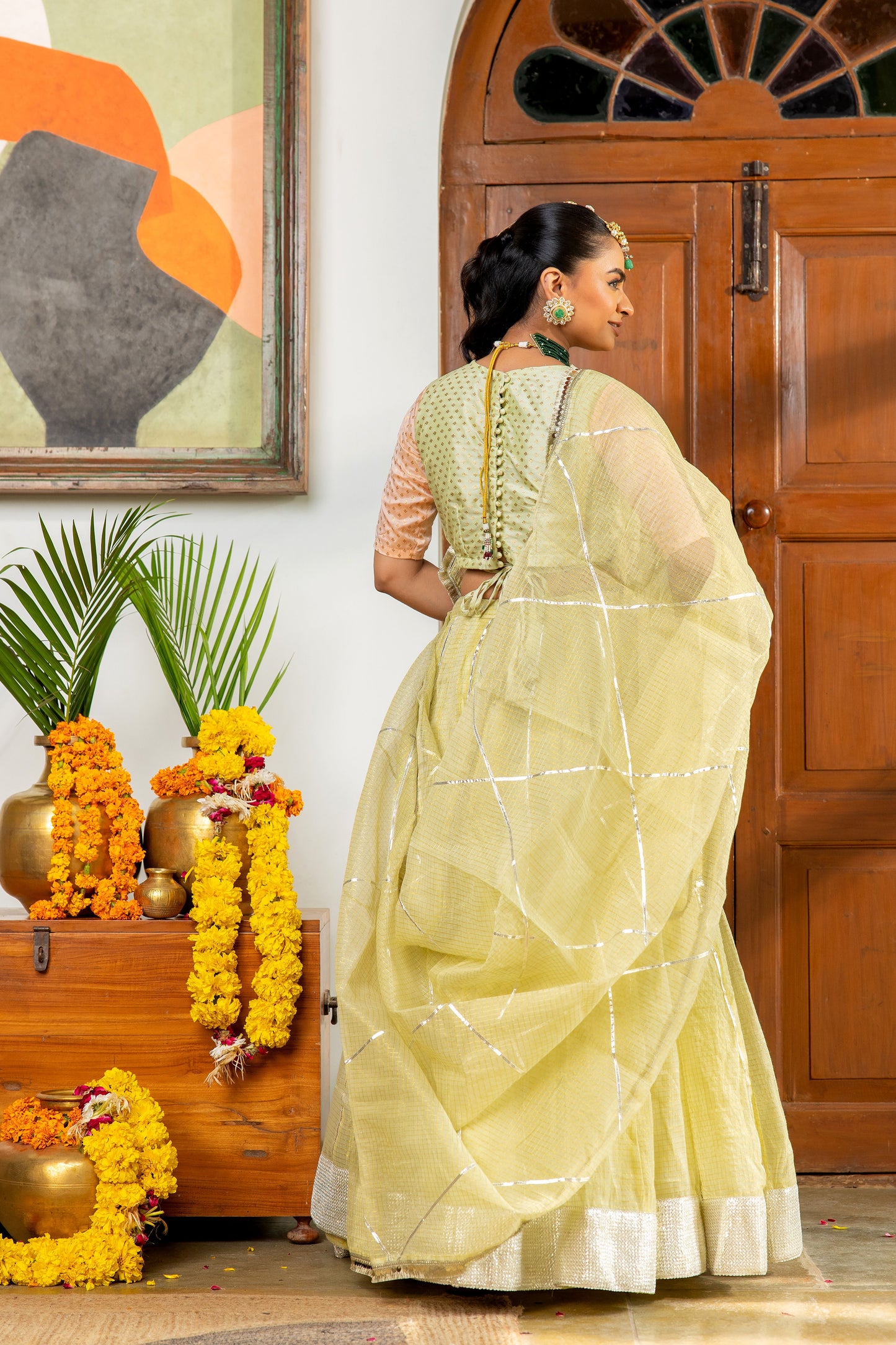Kaashi Green Lehenga Set