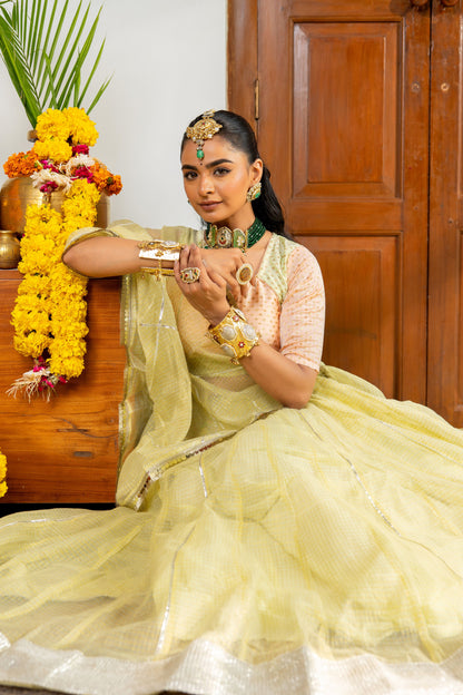 Kaashi Green Lehenga Set