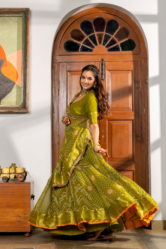 Falguni Bandhani Lehenga