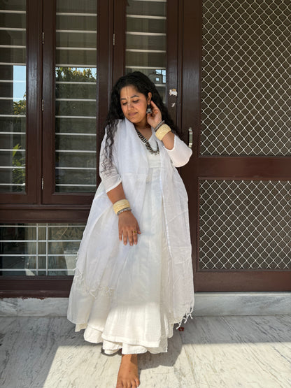 Pakhi White Angrakha Anarkali Set