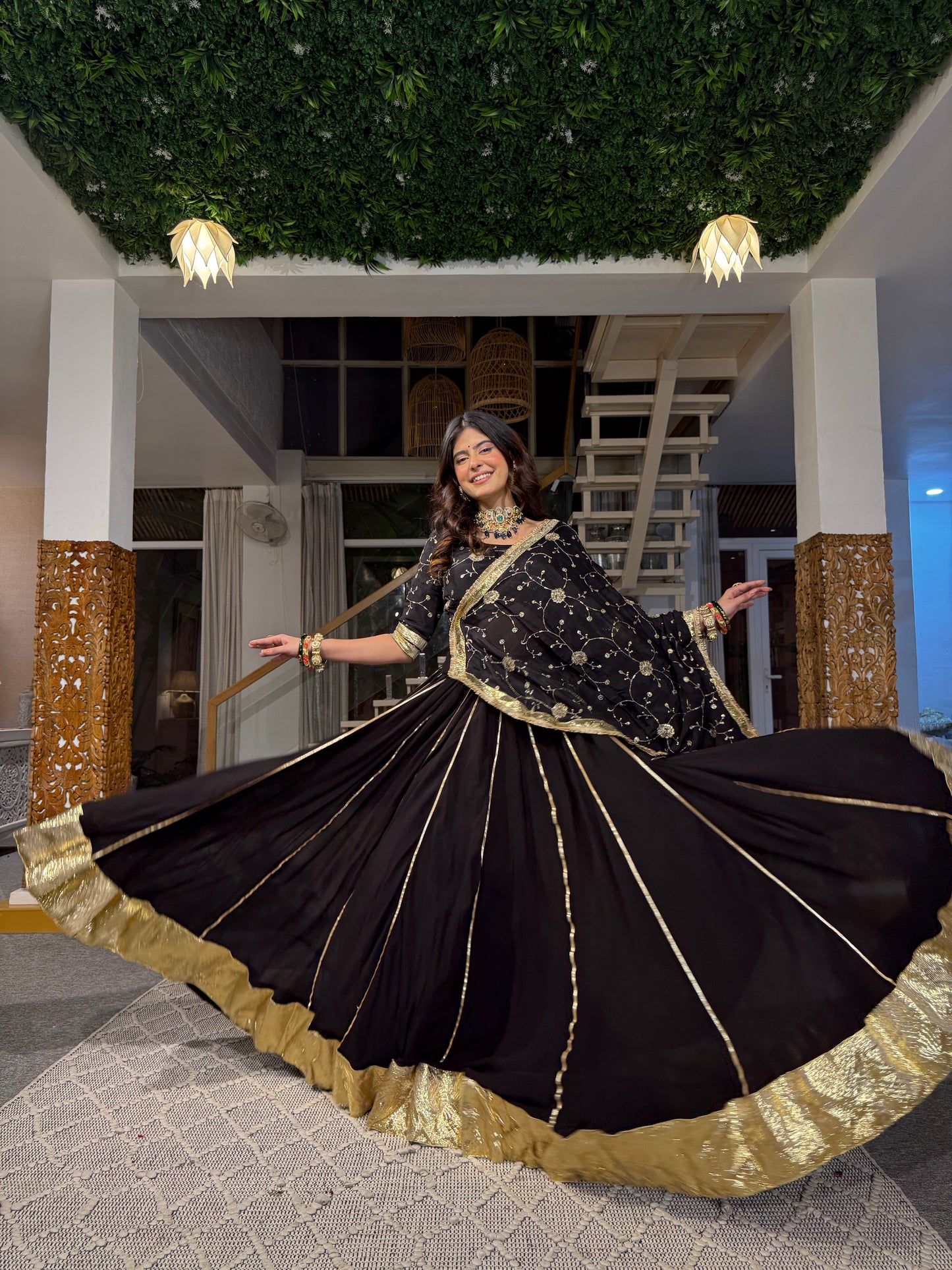 Neerja Black Lehenga