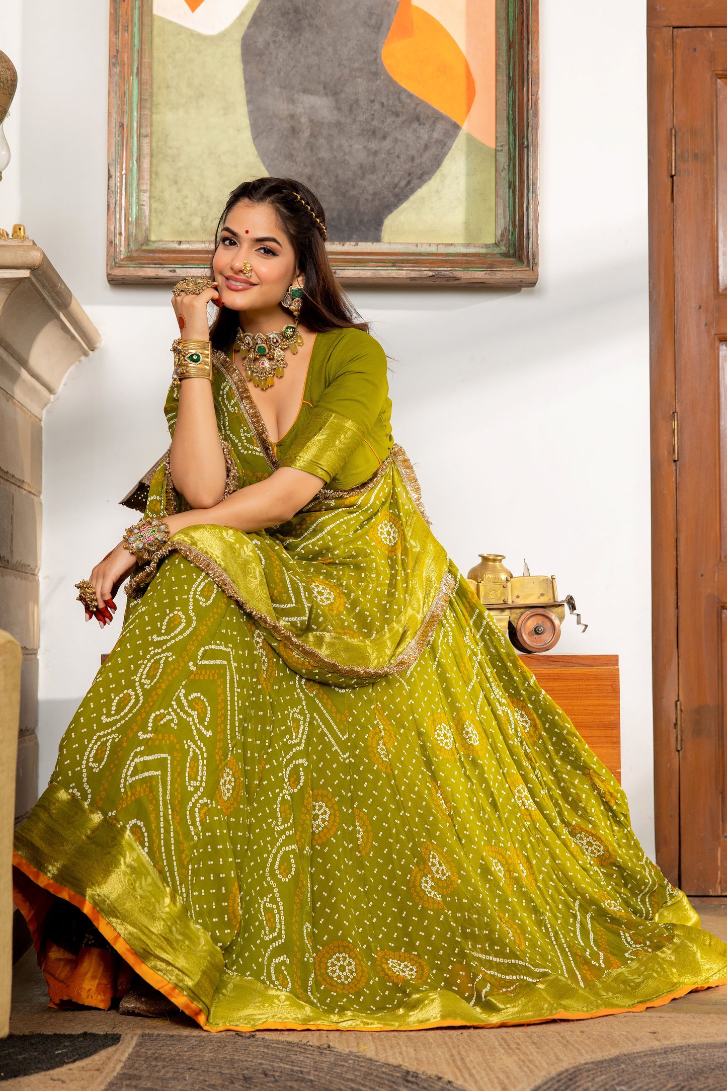 Falguni Bandhani Lehenga