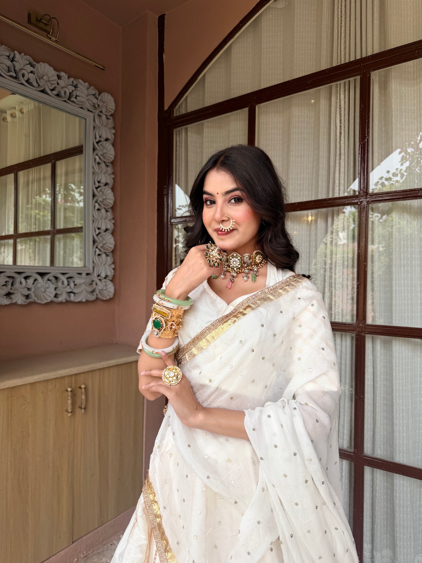 Atharvaa Ivory Lehenga